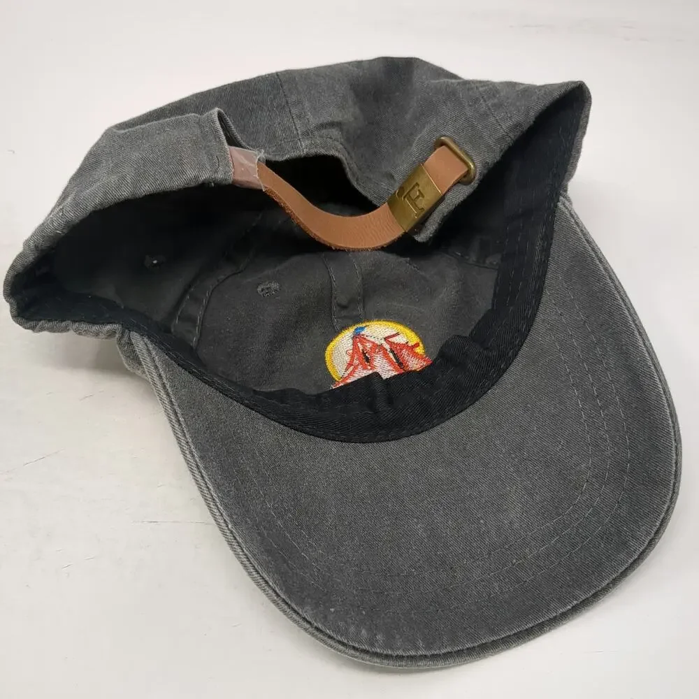 Fahrenheit Baseball Cap Gray One Size Angelique Schooner Leather Slideback Hat